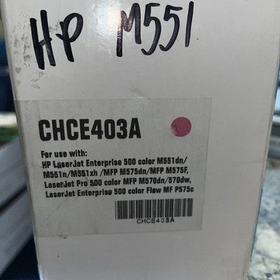 PREMIUM COMPATIBLE LASER TONER CARTRIDGE MAGENTA CHCE403A For HP 551