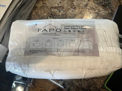 FAPO Pillow Inserts Set Of 2 White Luxury Fiber Filled Hypoallergenic Bed Queen