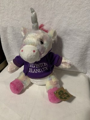 The Petting Zoo Plush Unicorn Galveston Texas Removable Hoodie Purple Plushie