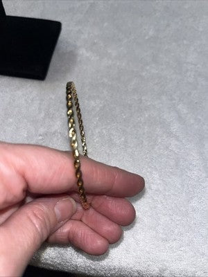 NEW Gold Bangle Bracelet Twisted Quality Fashion Jewelry Valentines Anniversary