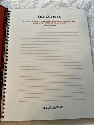John Dickinson Black N' Red Perforated Notebook 70 Sheet 8x11â Ruled Optik Paper