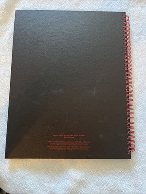 John Dickinson Black N' Red Perforated Notebook 70 Sheet 8x11â Ruled Optik Paper