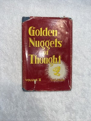 VINTAGE BOOK 1955 Golden Nuggets of Thought Volume 2 Erza L. Marler VTG Slip