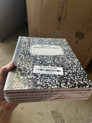 Rosmonde - 5 Pack College Ruled Hard Cover Composition Notebook , 200 Pages