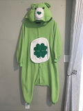 NewCosPlay CareBears Goodluck Bear Green Adult Small Halloween Costume Fuzzy S