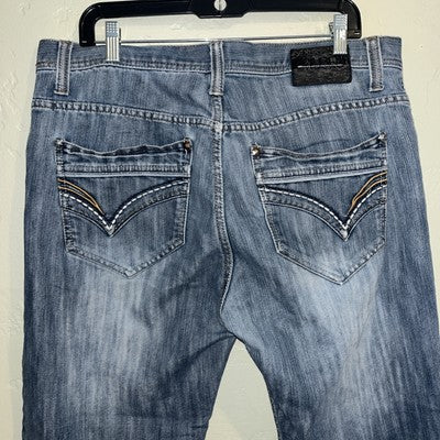 Vintage BLK Jeans 38x32 Blue Denim Distressed Faded Y2K Grunge 90s Style Teen