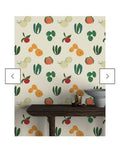 NEW DESIGNER Fruits & Veggies by Susan Habel double roll wallpaper High End Nice