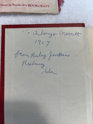 VINTAGE BOOK 1955 Story Gems Albert L.  Zobell Jr Inscribed Hardcover VTG Slip