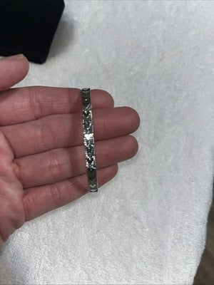 NEW Silver Bangle Bracelet Hearts Quality Fashion Jewelry Valentines Anniversary
