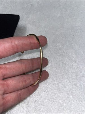 NEW Gold Bangle Bracelet Twisted Quality Fashion Jewelry Valentines Anniversary