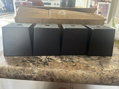 Wood Sofa Legs Tapered Feet 3-7/8â Height- Set of 4 Espresso Brown/black NEW