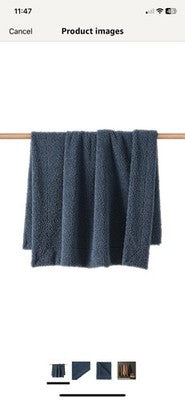 NWT HiEnd Accents Teddy Throw Blanket 50x60â Midnight Blue Boucle Throw Blanket