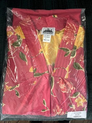 Women's Long Length Kaftan Hawaiian Muu Muu Night Gown Pink Pocket Large Moomoo