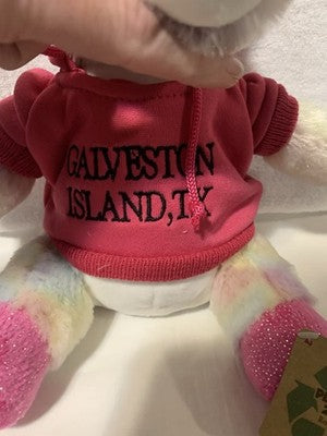 The Petting Zoo Plush Unicorn Galveston Texas Removable Hoodie Pink Plushie Pet