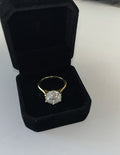 NEW RING 5 Carat Moissanite Size 8 Graded/ Certification A925 Sterling Gold