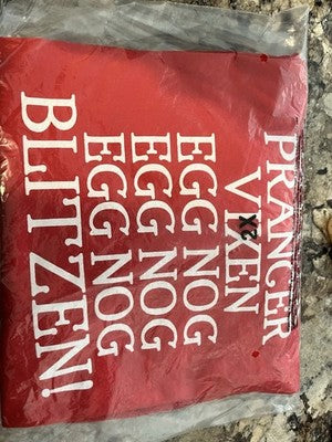 NEW T-Shirt Gildan XXL 2XL Red Christmas Humor Funny Egg Nog Reindeers Jokes