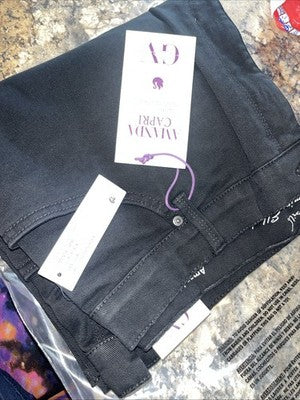NWT Gloria Vanderbilt Amanda Denim Capri Women's Plus Size 22W Black Jeans