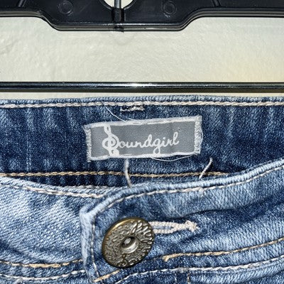 Soundgirl Size 13 Jean Shorts Lace Pockets Distressed Mini Shorties Stylish