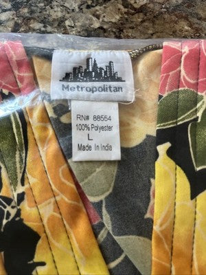 Women's Long Length Kaftan Hawaiian Muu Muu Night Gown Black Pocket Large Moomoo