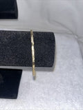 NEW Gold Bangle Bracelet Block Quality Fashion Jewelry Valentines Anniversary