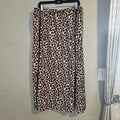 SHEIN Curve 3XL giraffe Print skirt Plus Size Long Boho Slit In Side Flowy Brown