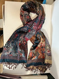 NEW Exclusively For Signals Jessebelle Jeweltone Scarf Wrap HBZ757 Turquoise Red
