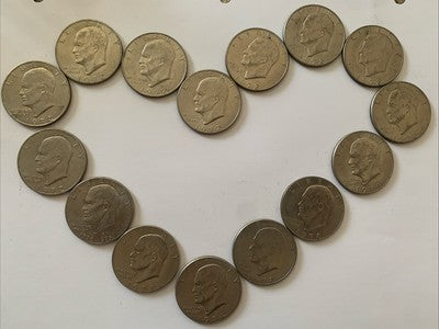 LOT Of 15 ~ Ike Silver dollars 1972 1974 1978 1776-1976 Bell Eagle Coins Collect