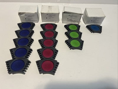 NEW LOT 14 Faber Castell Einzelfarbe Connector  Ultramarine Magenta Yellow/green