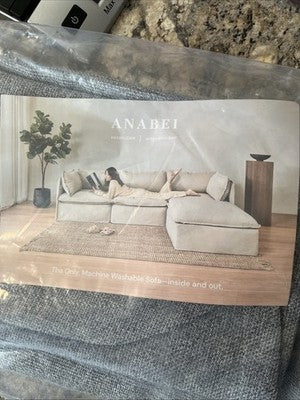 Anabei V2 Box1 Sofa Cover Storm Gray - Ash - 106 New Couch Replacement Slip Top