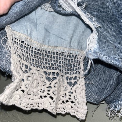 Soundgirl Size 13 Jean Shorts Lace Pockets Distressed Mini Shorties Stylish