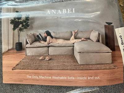 Anabei V2 Box0 Sofa Cover Storm Gray - Ash - 106 New Couch Replacement Slip Top
