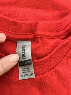 NEW T-Shirt Gildan XXL 2XL Red Christmas Humor Funny Egg Nog Reindeers Jokes