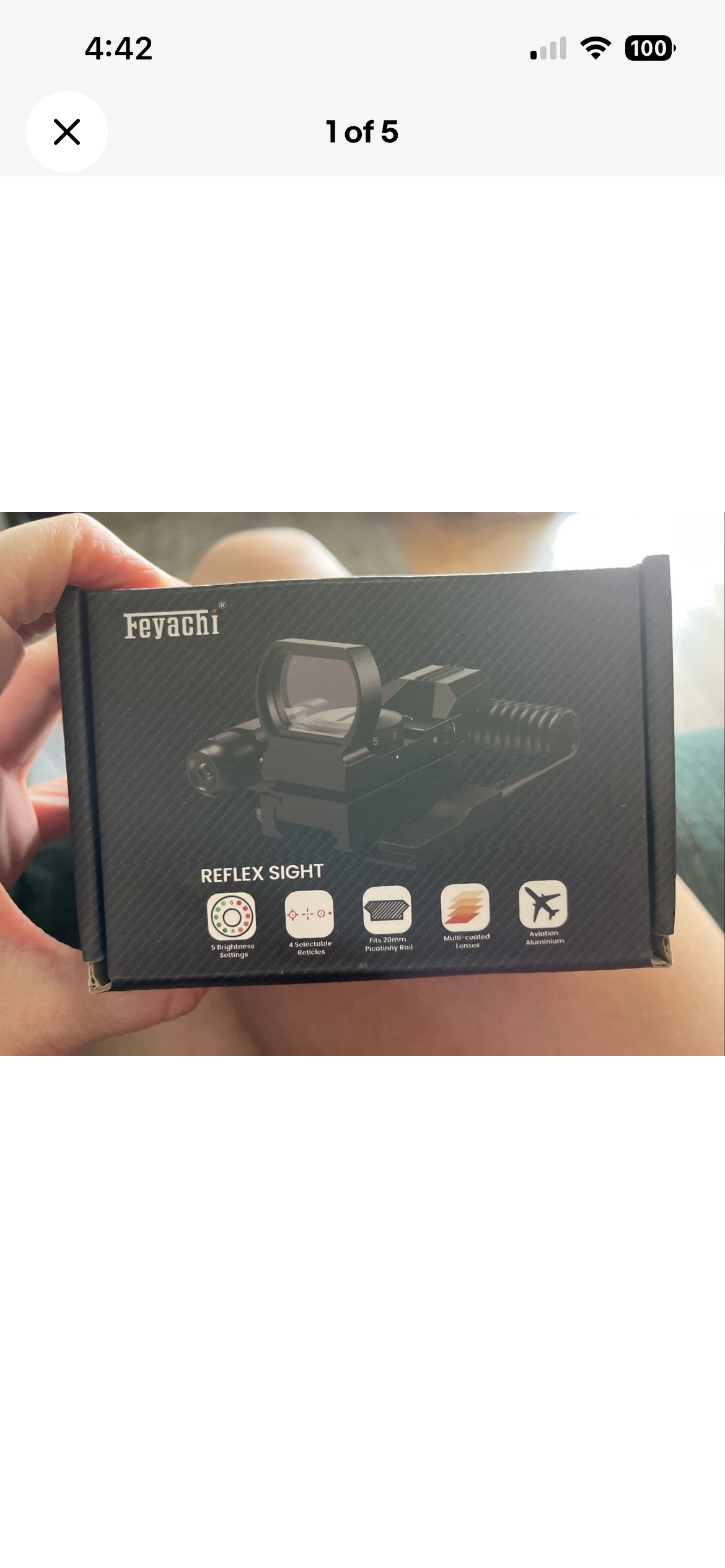 Feyachi RSL-18 RSL-88 Reflex Sight Red Green 1x Rifle Picatinny Multi-Reticle