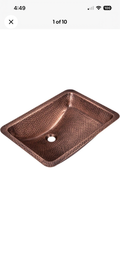Monarch Abode 21" Copper Sink Venitian Dual Mount Undermount Drop In Bathroom