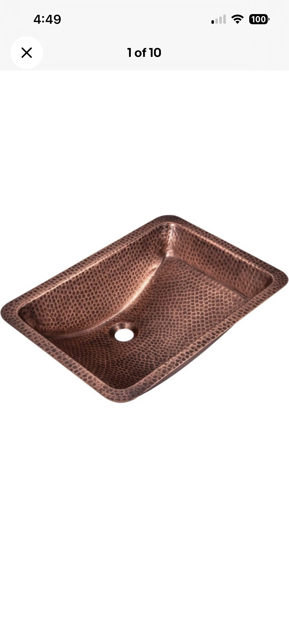 Monarch Abode 21" Copper Sink Venitian Dual Mount Undermount Drop In Bathroom
