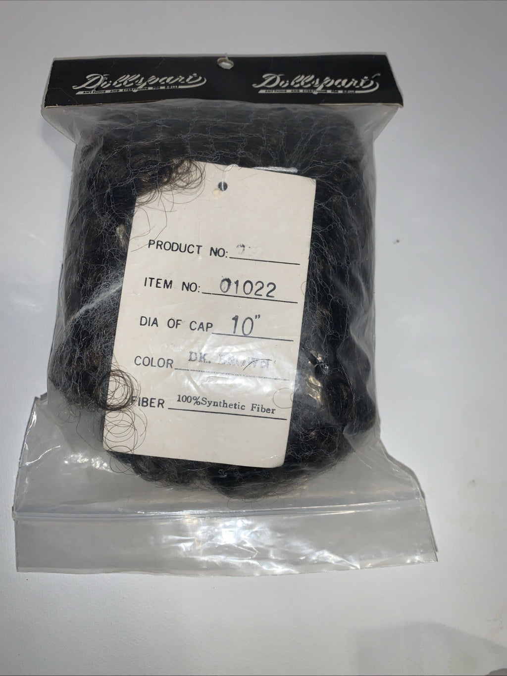NEW Dollspart Doll Wig Curly 10â Dark Brown Ringlets 01022 Curls Synthetic Fiber
