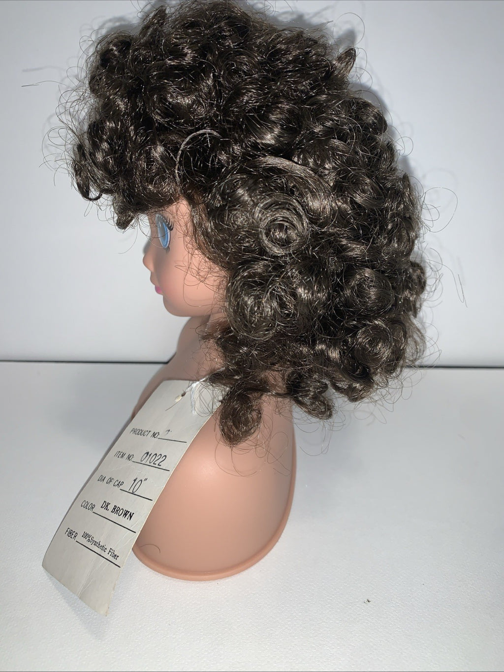 NEW Dollspart Doll Wig Curly 10â Dark Brown Ringlets 01022 Curls Synthetic Fiber