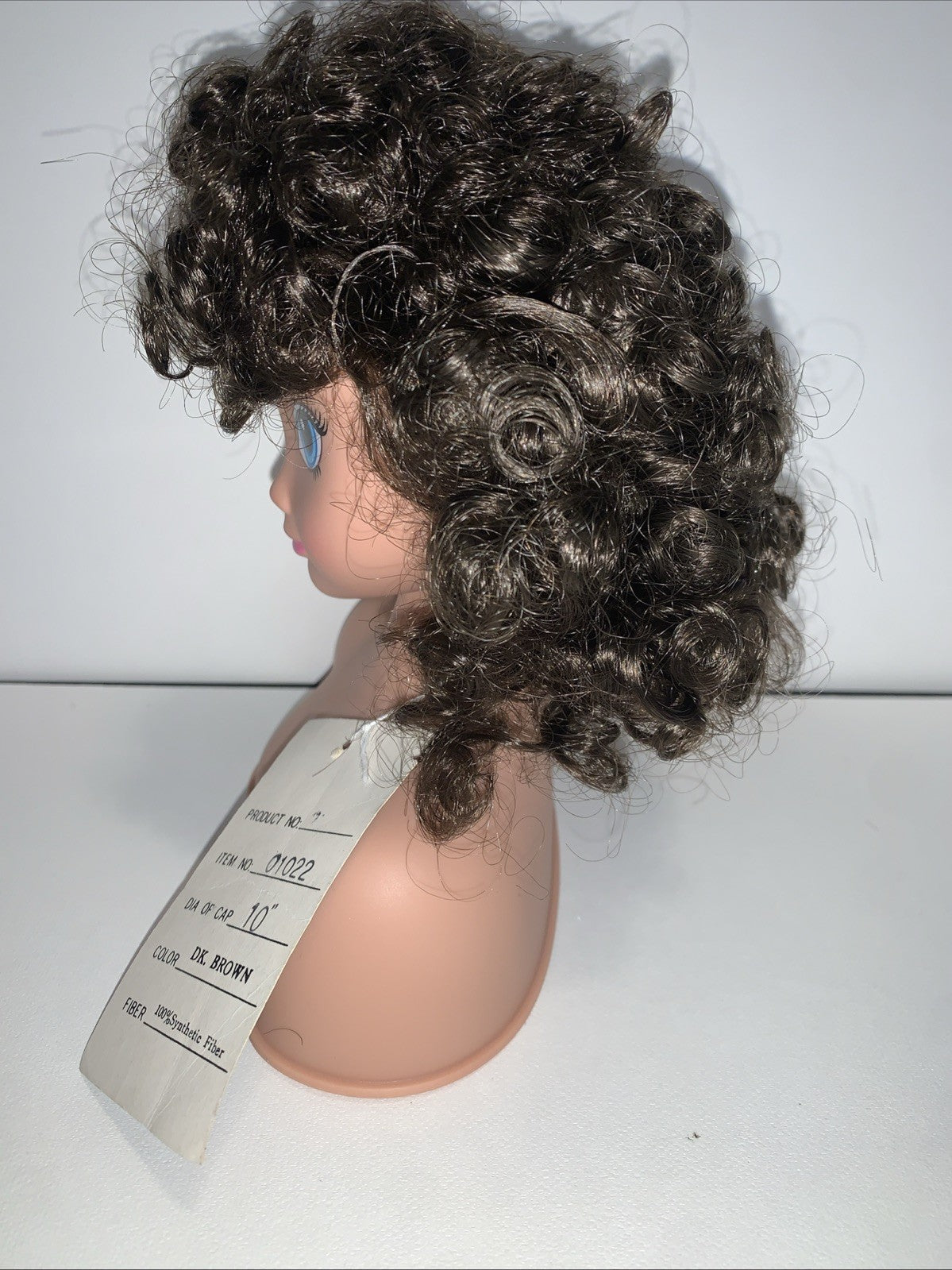 NEW Dollspart Doll Wig Curly 10â Dark Brown Ringlets 01022 Curls Synthetic Fiber