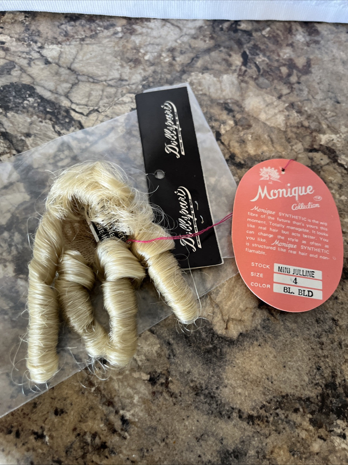 NEW Monique Collection Doll Wig Mini Julline Size 4 Color Blonde Curls Ringlets