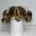 NWT Dollspart 10â Honey Blonde DOLL WIG synthetic short Pigtails Curly White Bow