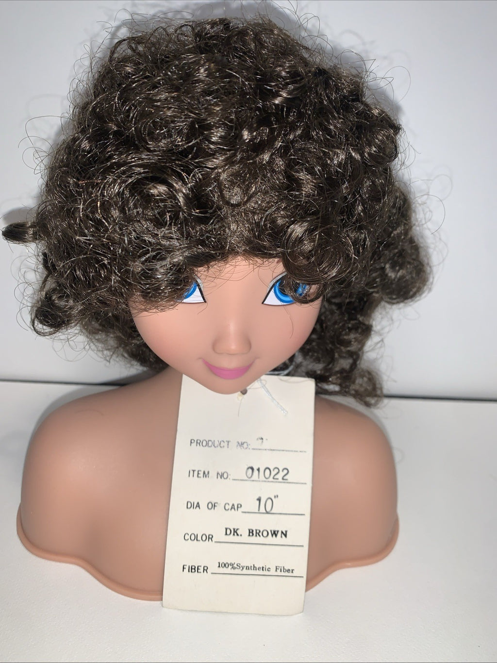 NEW Dollspart Doll Wig Curly 10â Dark Brown Ringlets 01022 Curls Synthetic Fiber